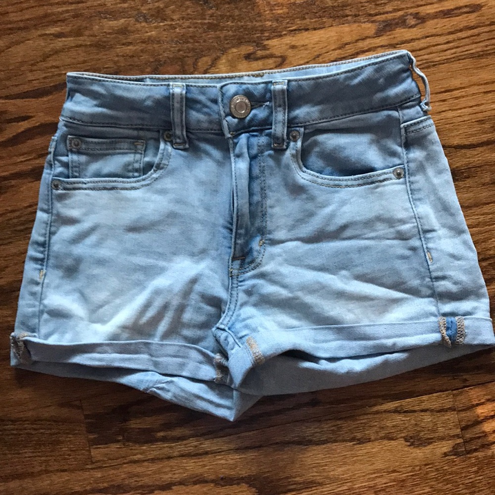 American Eagle blue denim shorts